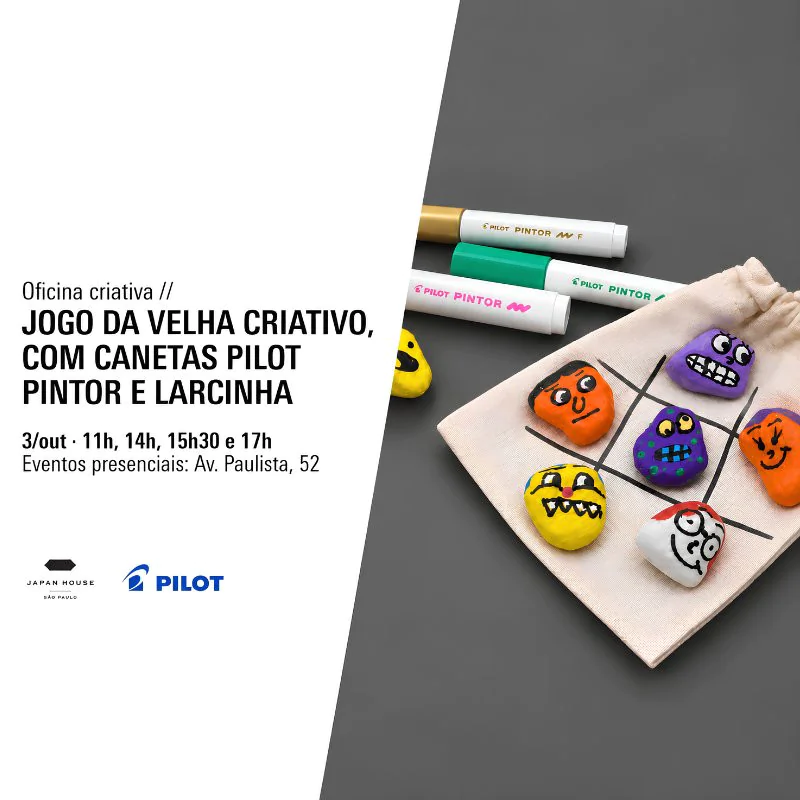 Oficina criativa | Jogo da Velha Criativo, com Canetas Pilot Pintor e Larcinha