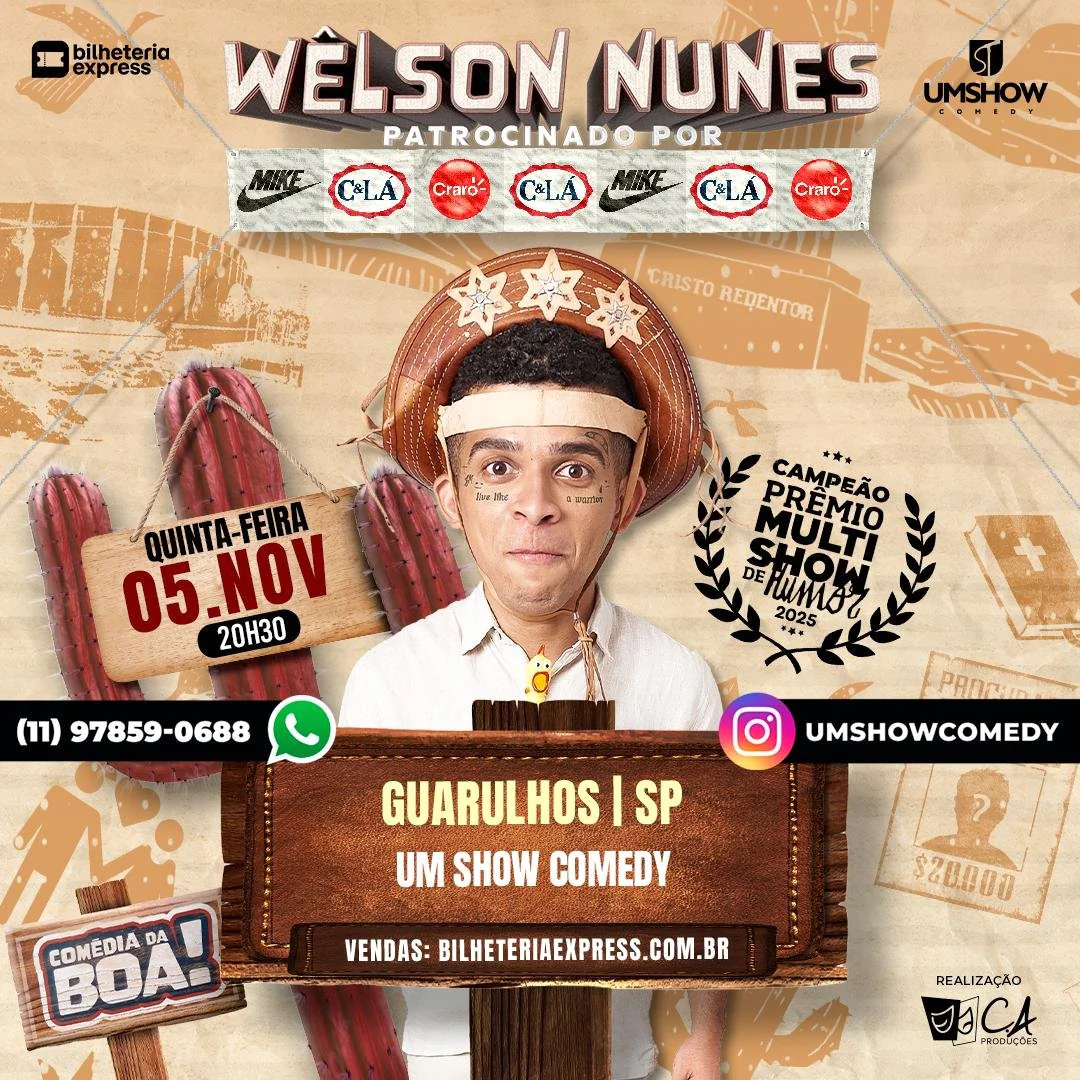 Wêlson Nunes em Guarulhos | Comédia da Boa