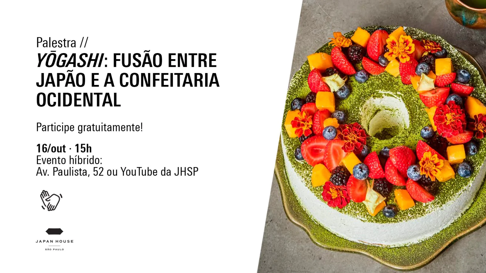 Palestra- Yogashi: fusão entre Japão e a confeitaria ocidental 