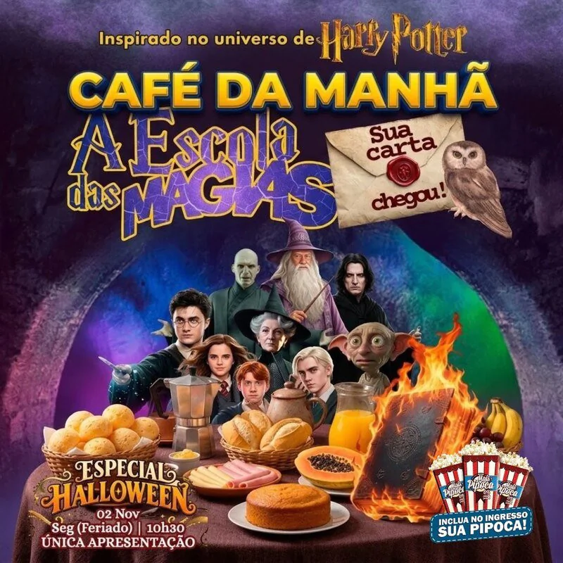 CAFÉ DA MANHÃ NA ESCOLA DAS MAGIAS