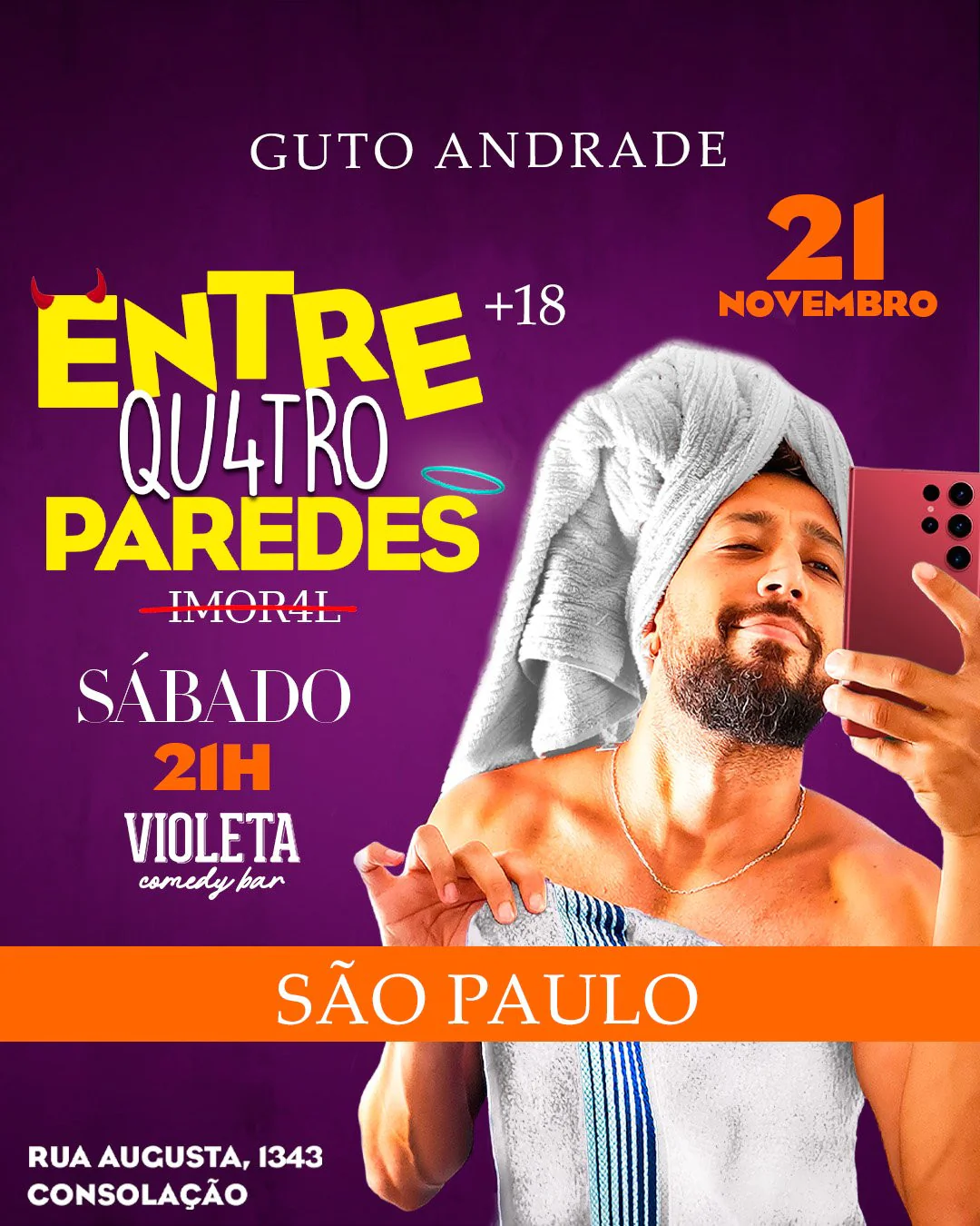 GUTO ANDRADE em ENTRE 4 PAREDES na RUA AUGUSTA