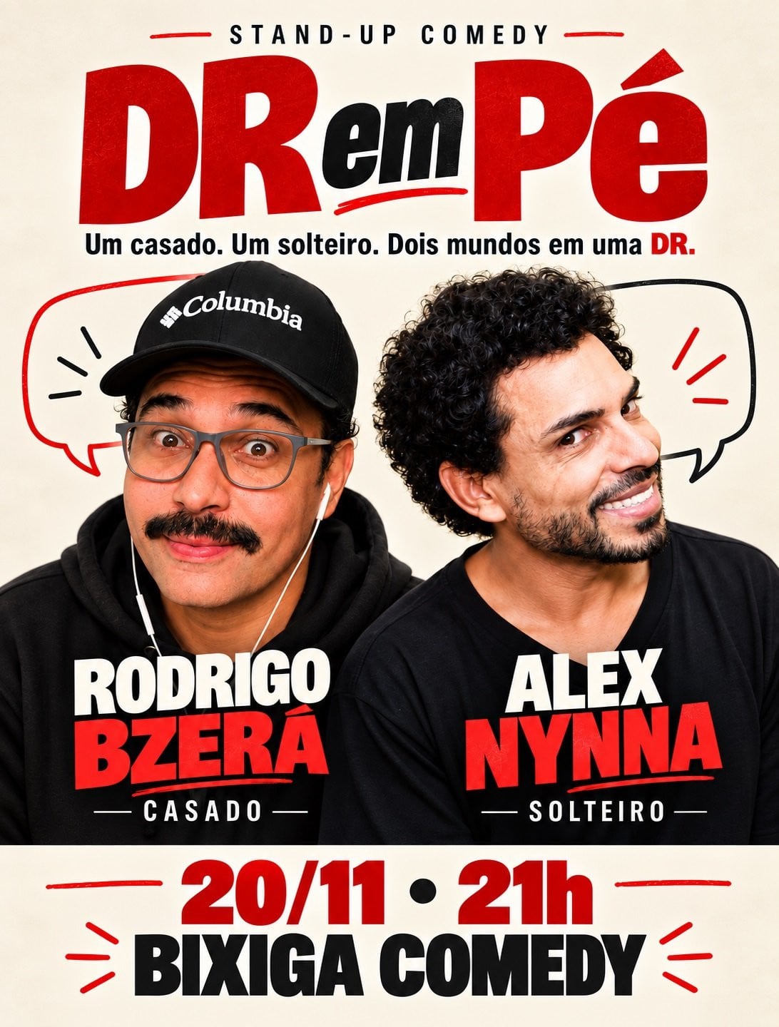 DR em Pé em Um casado Um solteiro | SP | Bixiga Comedy