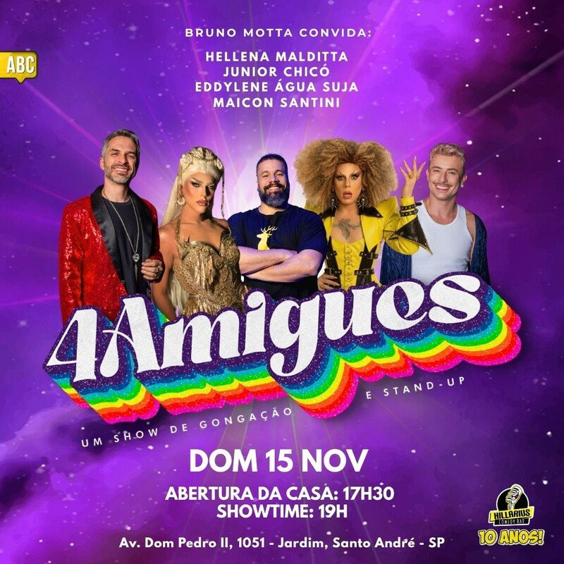 Bruno Mota, Helena, Jr Chico, Eddylene e Maicon - 4 Amigues