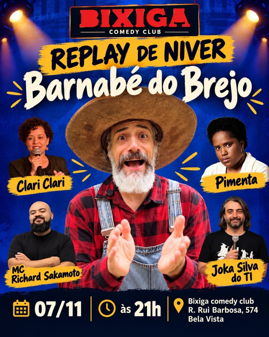 Barnabé do Brejo - Replay de Niver | SP | Bixiga Comedy
