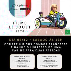 Sessão especial Cine Frances em parceria com a Aliança Francesa do Vale do Paraíba
