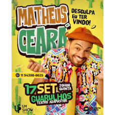 Matheus Ceará em Guarulhos no Teatro Adamastor