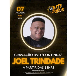 GRAVAÇÃO DVD "CONTINUA CANTOR" CANTOR  JOEL TRINDADE