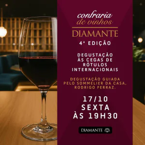 CONFRARIA DIAMANTE - Degustação Às Cegas de Rótulos Internacionais