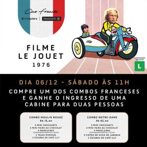 Sessão especial Cine Frances em parceria com a Aliança Francesa do Vale do Paraíba
