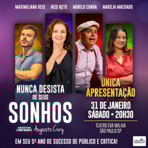 NUNCA DESISTA DOS SEUS SONHOS