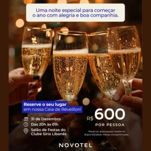 Ceia de Reveillon 2026 - Novotel Santos Gonzaga