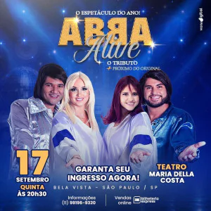 ABBA ALIVE - O Tributo + Próximo do Original