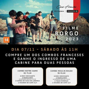Sessão especial Cine Francês em parceria com a Aliança Francesa do Vale do Paraíba